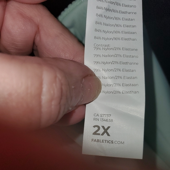 Motion 365 Fabletics By Celestial Blue Yoga Pants Legging Workout Pant 2X - Picture 8 of 16